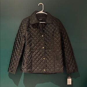 Lauren Ralph Lauren Quilted Black Utility Jacket size medium new with tag